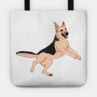 German Shepherd Jumping Tote