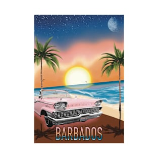 Paradise Barbados Island Holiday Caribbean Poster Reise T-Shirt