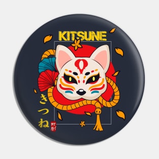 Kitsune Mask - Japanese Mythology Pin