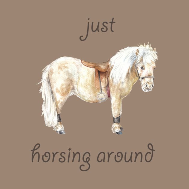 Just Horsing Around: Shetland Pony Illustration by wanderinglaur