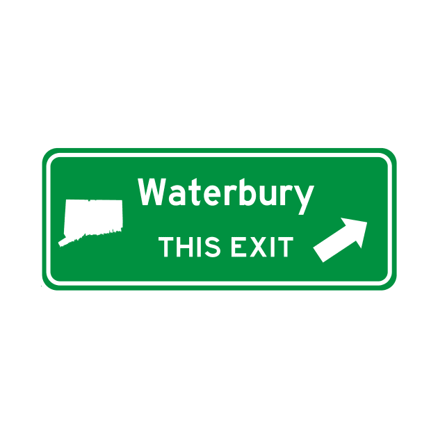 Waterbury, Connecticut Highway Exit Sign by Starbase79