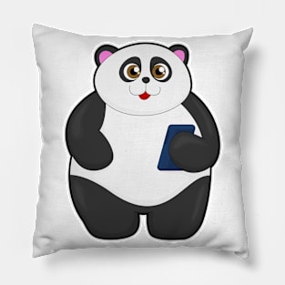 Panda with Mobile phone Pillow