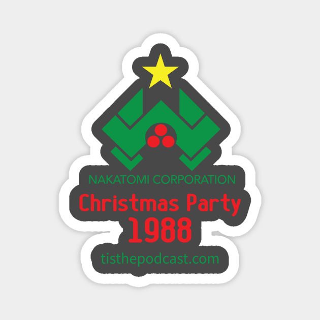 Naktomi Christmas Party Magnet by Tis the Podcast