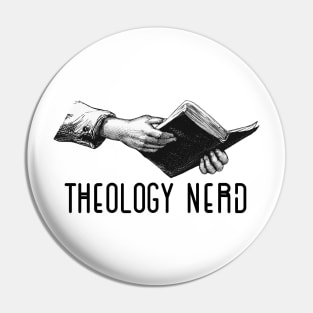 Theology Nerd bible in hand Pin