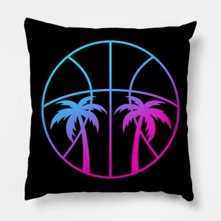 Miami Vice Beach Basketball - Black Pillow