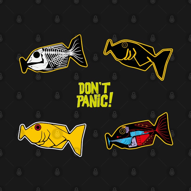 Don't Panic! Babel Fish Stages Hitchhikers Guide by Iconikit