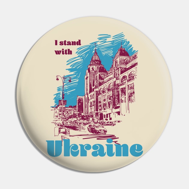 I Stand with Ukraine, Support Kiev Russia peace, end Ukrainian war Pin by laverdeden