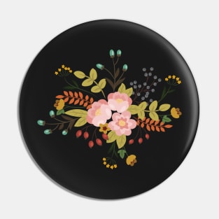 Woodland Flowers - Black Pin