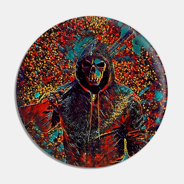 Dead man with a gun in a hoodie Pin by Revier