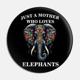 Ornate Elephants Artistic Reverie Pin