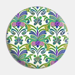 Abstract Mardi Gras Garden Pattern (MD23MG001) Pin