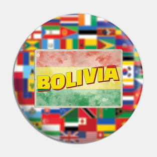 Bolivia Vintage style retro souvenir Pin