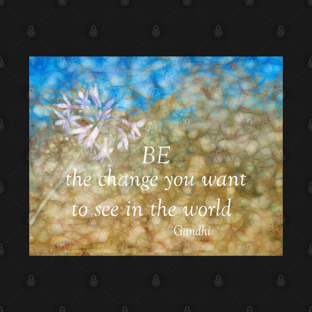 Gandhi Quote on Abstract Art by art64