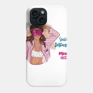 Social Distancing Sleeping Girl - Quarantined Phone Case