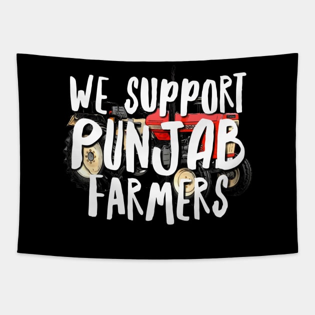 I support Punjab Farmers Tapestry by SAN ART STUDIO 