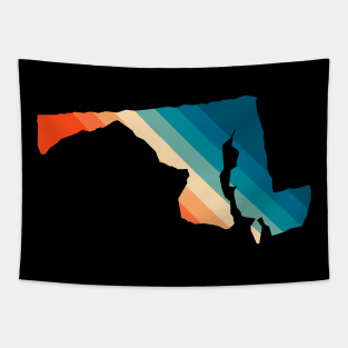 Maryland State Retro Map Tapestry