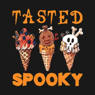 Halloween Tasted Spooky Funny Scary Ice Cream Cone Women T-Shirt