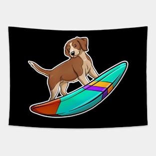 Surfing Beagle Dog Tapestry