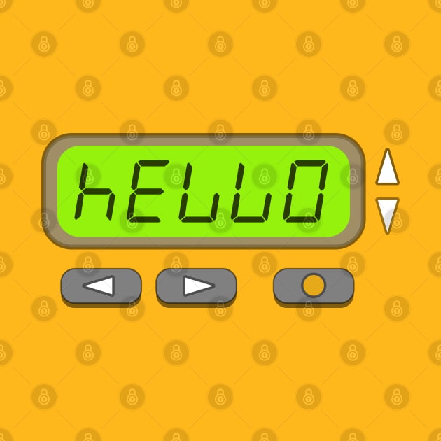 Minimalist 90s pager - Hello by YoungWillow