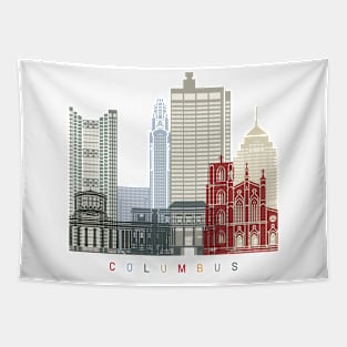 Columbus skyline poster Tapestry