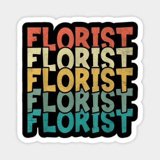 Florist Retro  Arranger Florists  Arrangement Magnet