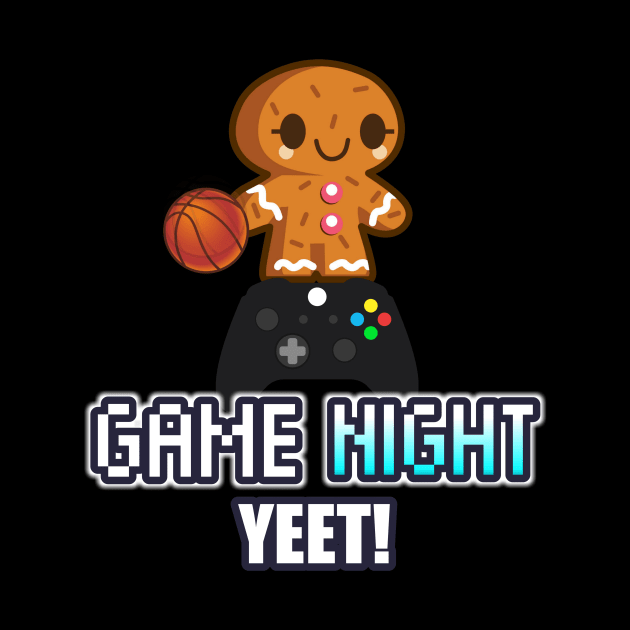 Cute Basketball Gingerbread Man Gamer - Basketball Graphic Typographic Design - Baller Fans Sports Lovers - Holiday Gift Ideas by MaystarUniverse