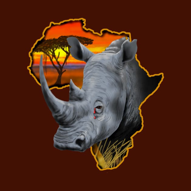 Rhino Tears by StephenBibbArt