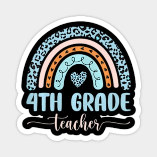 4th Grade Teacher Leopard  First Day Of School Magnet