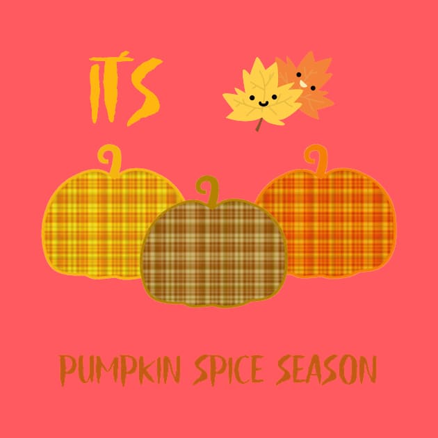 ITS Pumpkin Spice Season Autumn Plaid Pumpkins by SartorisArt1