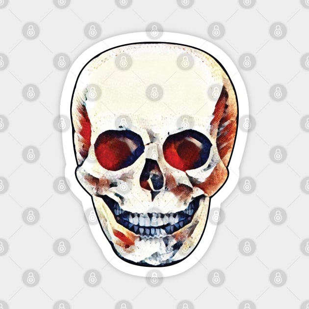 Red-Eyed Skull Magnet by Strangers With T-Shirts