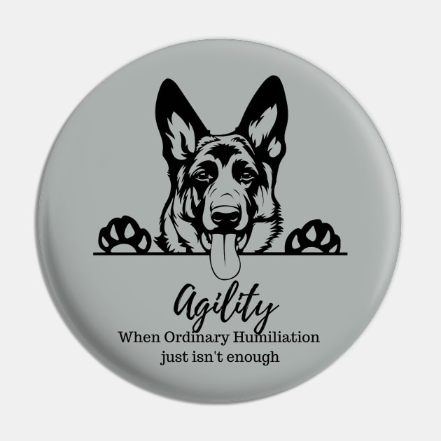 German Shepherd Agility Humiliation Pin by Jumpin' K-9's Store