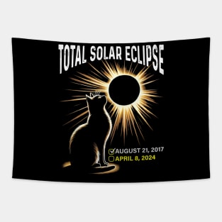 Solar Eclipse 2024 Shirt Total Eclipse April 8th 2024 Cat Tapestry