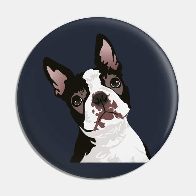 Cute Boston Terrier Dog for Boston Terrier Owner Pin by riin92