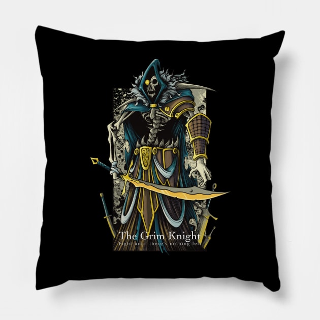 The Grim Knight Pillow by witart.id