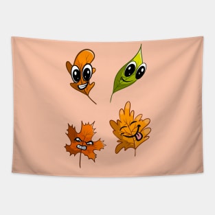 Fall autumn leaves emote Tapestry