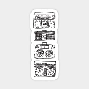 Retro Boomboxes Vertical Magnet