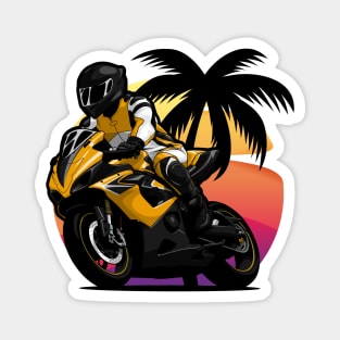 Yellow GSXR Superbike Magnet