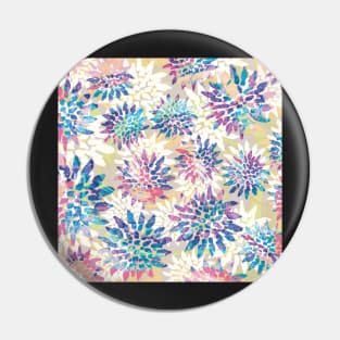 Pretty Painted Tie Dye Flowers - Digitally Illustrated Abstract Flower Pattern for Home Decor, Clothing Fabric, Curtains, Bedding, Pillows, Upholstery, Phone Cases and Stationary Pin