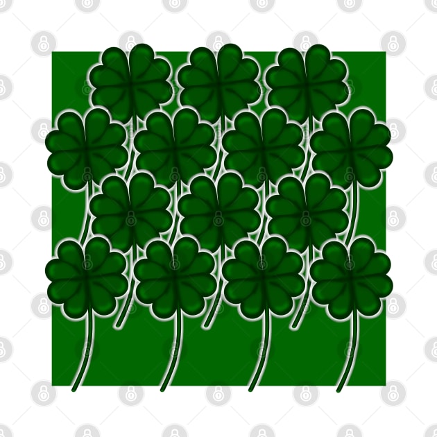 Simple Shamrock  Pattern for Saint Patricks Day by ButterflyInTheAttic