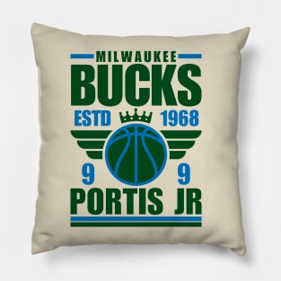 Milwaukee Bucks Portis Jr 9 Retro Pillow