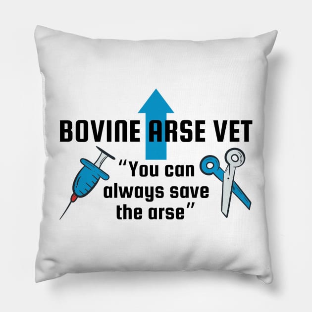 Bovine Arse Vet Beef and Dairy Network Pillow by mywanderings