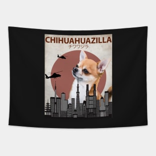 Chihuahuazilla - Chihuahua Dog Giant Monster Tapestry