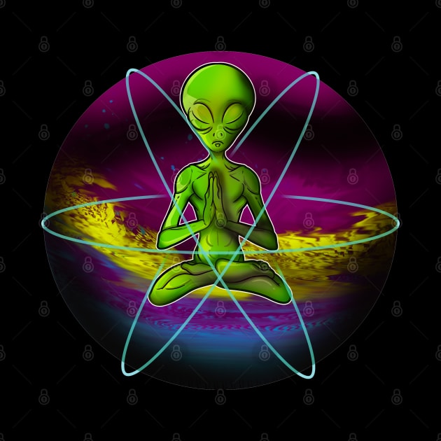 Alien Galaxy Yoga by Trendy Black Sheep