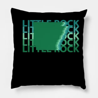 Little Rock Arkansas Green Repeat Pillow