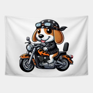 Biker Beagle Tapestry