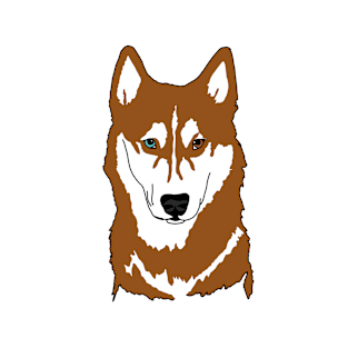 Red and white husky with wall eyes T-Shirt