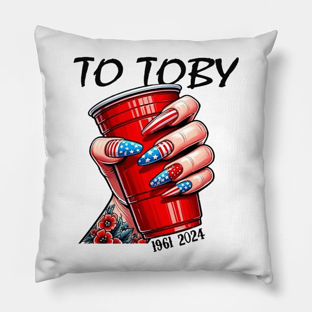 Red Cup To Toby 2024 Pillow by nafisah