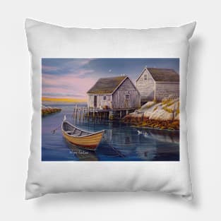 Peggys Cove Sunset Pillow