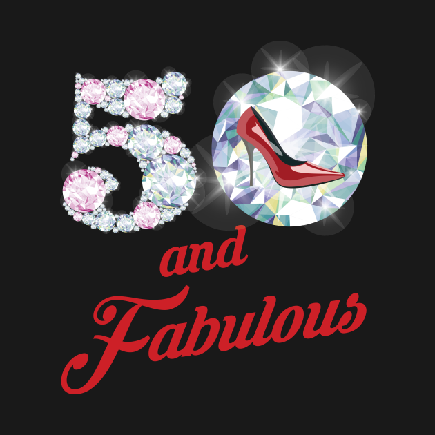 '50 and Fabulous Sparkly Shoes' 50th Birthday Vintage Gift - 50th ...
