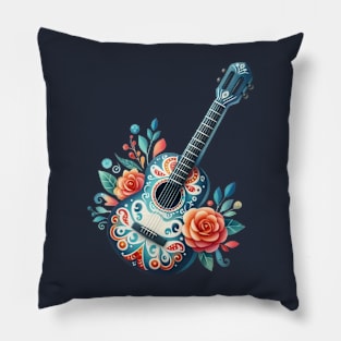 FLORAL Mexican GUITAR Pillow